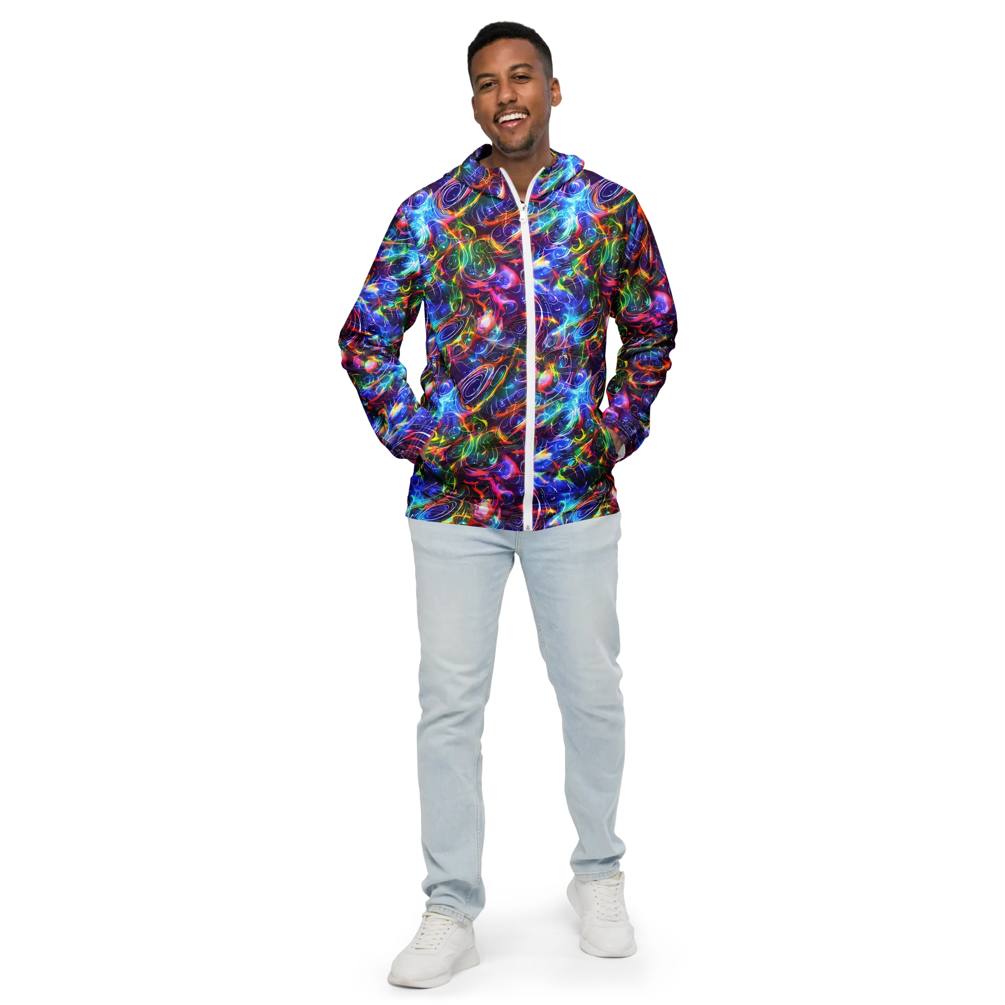 Molten Ribbon Reef on Men's Windbreaker — Front