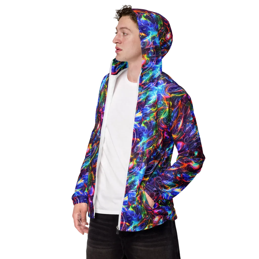 Molten Ribbon Reef on Men's Windbreaker — Left Front