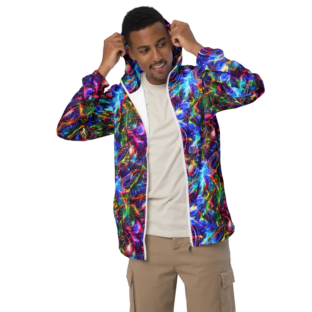 Molten Ribbon Reef on Men's Windbreaker — Front