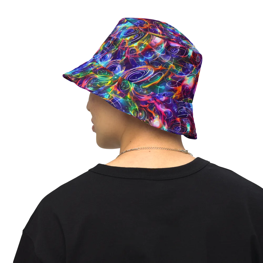 Molten Ribbon Reef on Reversible Bucket Hat — Back Inside