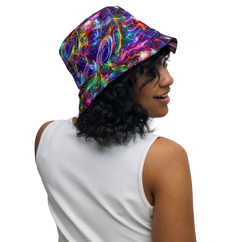 Molten Ribbon Reef on Reversible Bucket Hat — Right Outside