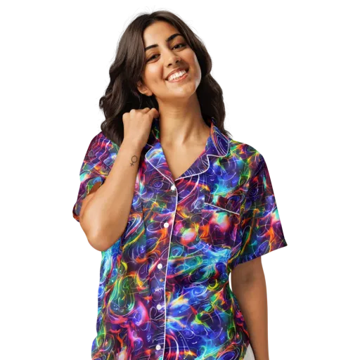 Molten Ribbon Reef on a Women's Short Sleeve Pajama Top