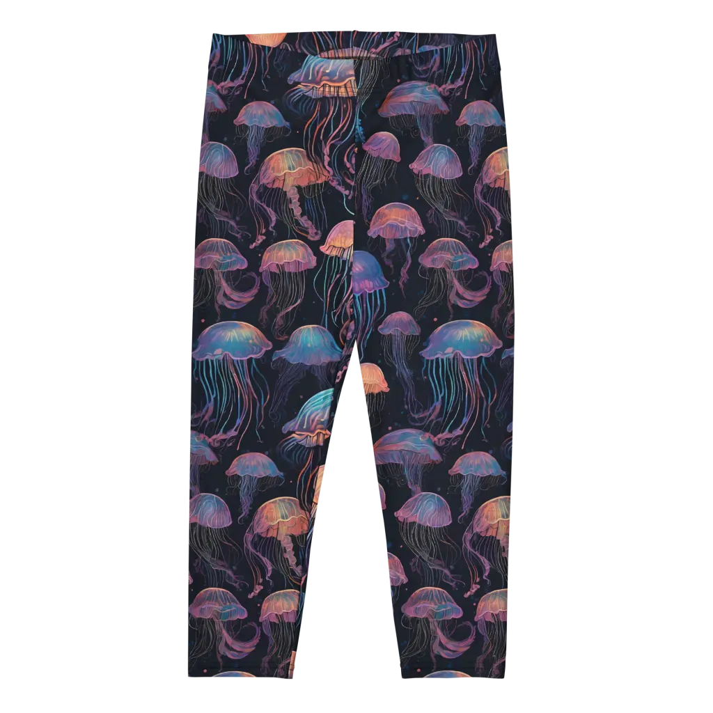 Luminous Medusa on Capri Leggings — Front