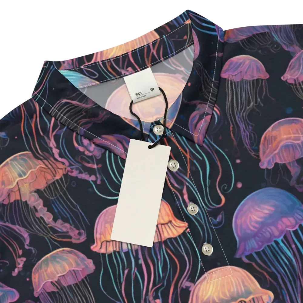 Luminous Medusa on Men's Slim Fit Polo Shirt — Product details