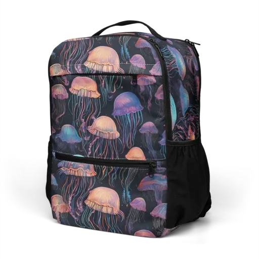 Luminous Medusa on a Utility Backpack