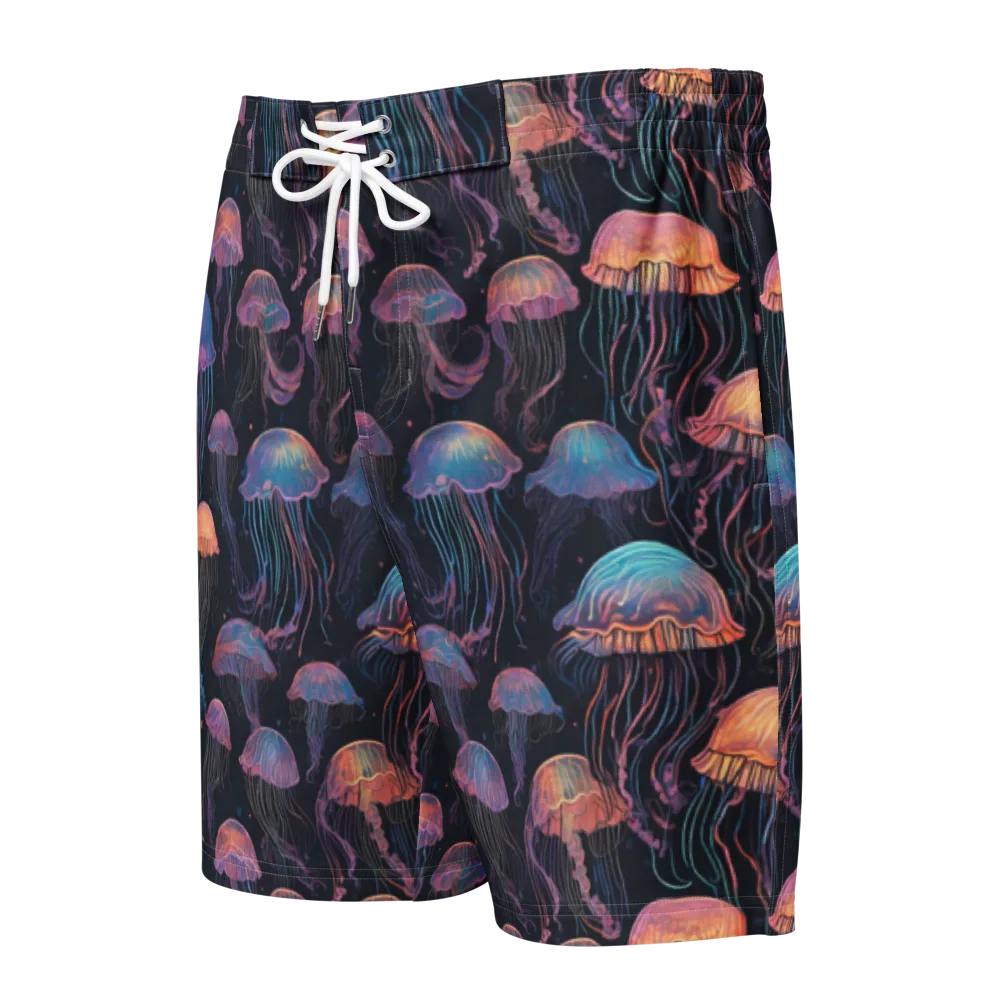 Luminous Medusa on Men's Board Shorts — Front