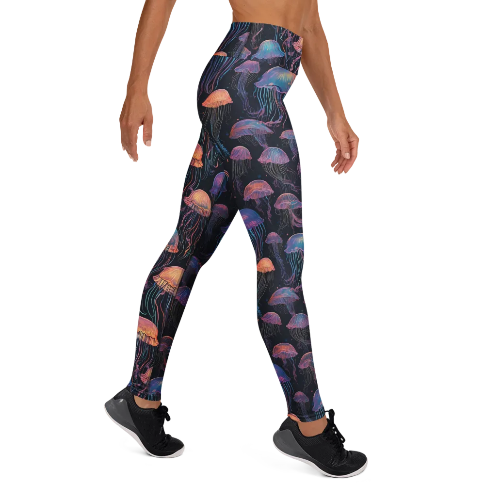 Luminous Medusa on Yoga Leggings — Right