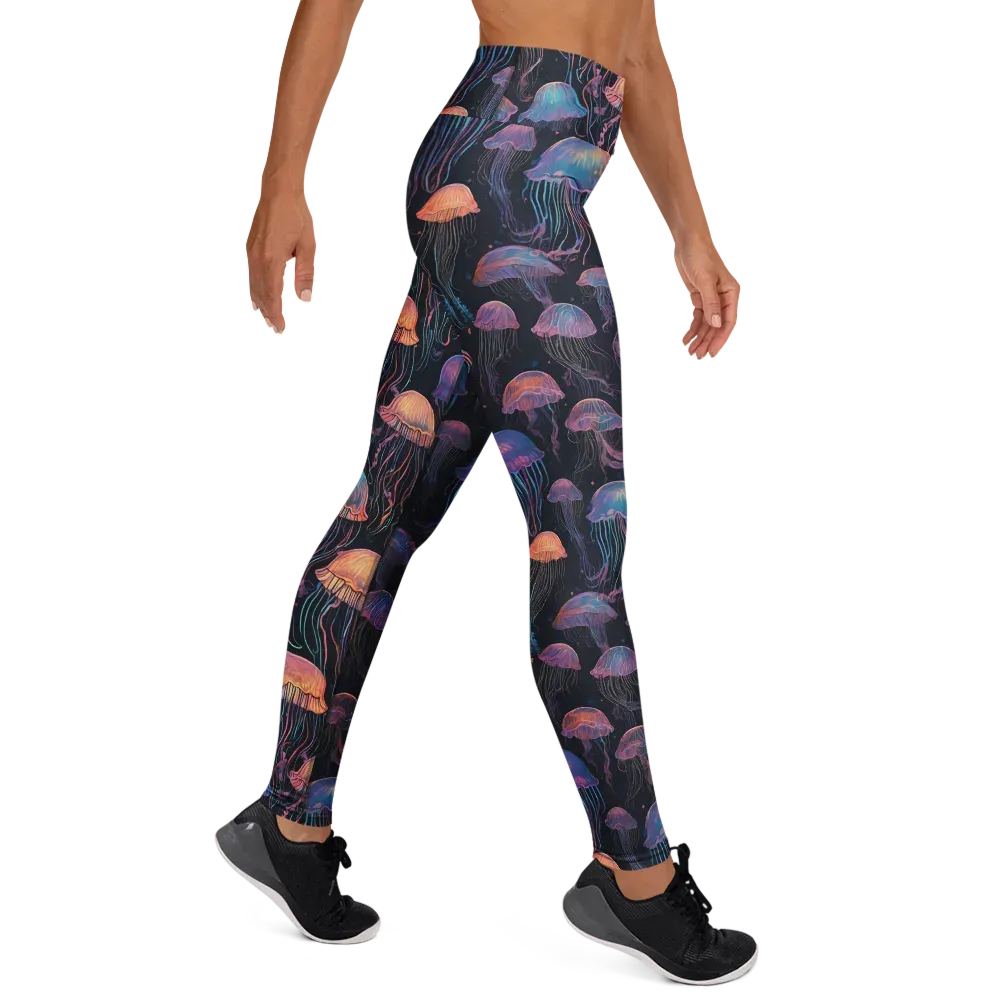 Luminous Medusa on Yoga Leggings — Right
