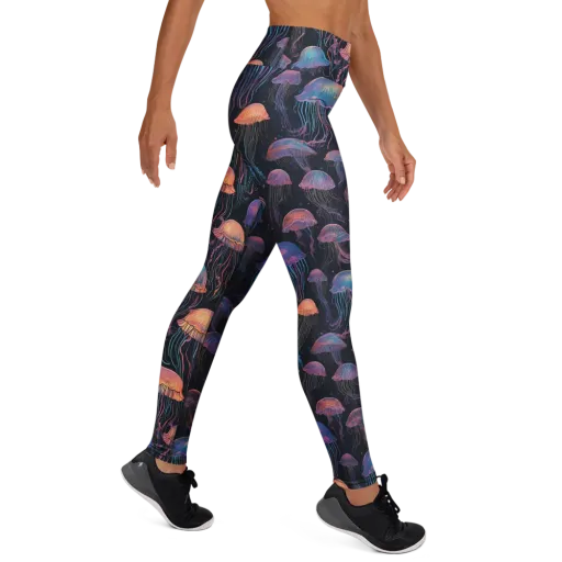 Luminous Medusa on a Yoga Leggings