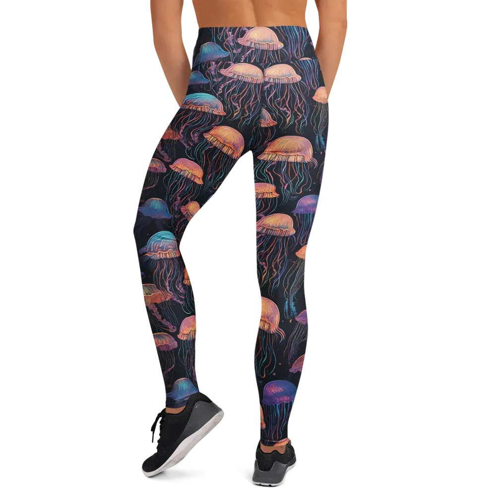 Luminous Medusa on Yoga Leggings — Back