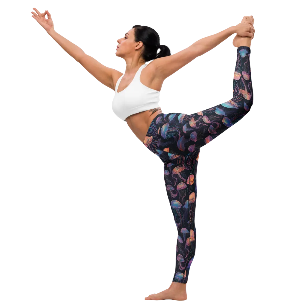 Luminous Medusa on Yoga Leggings — Left