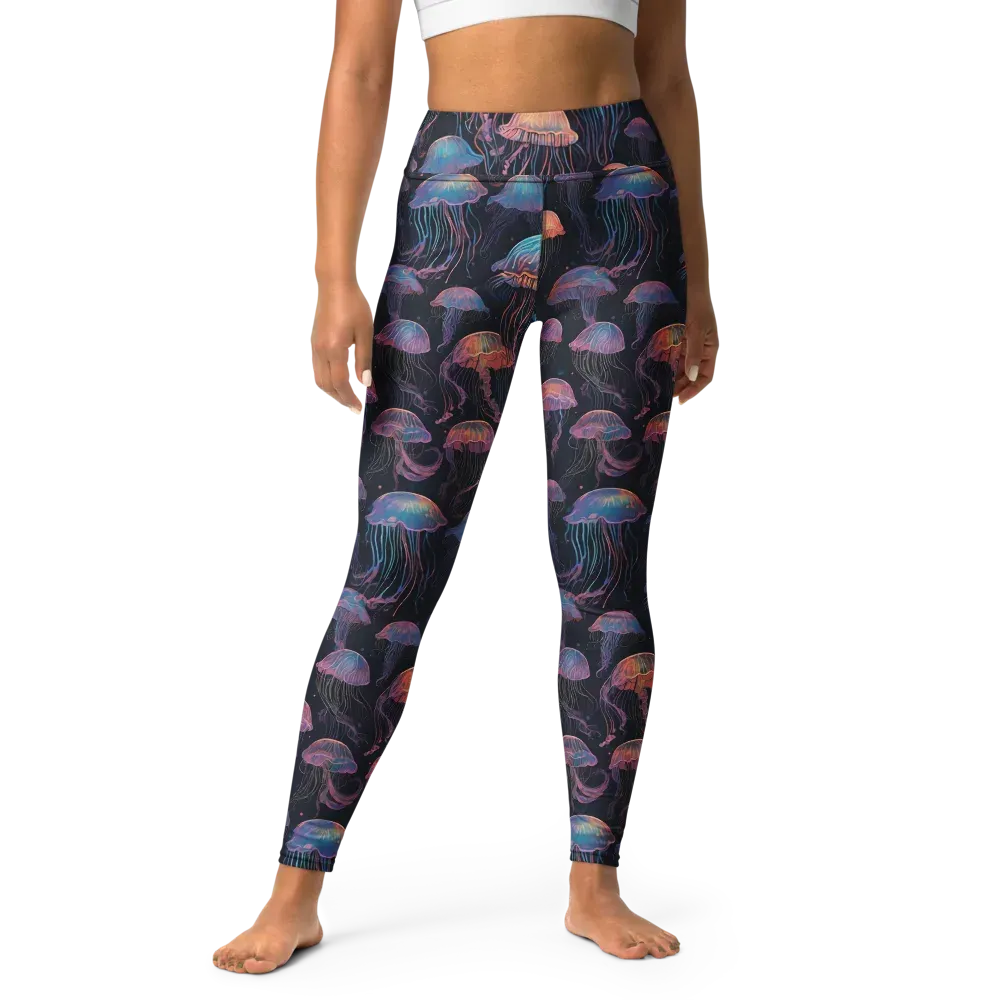 Luminous Medusa on Yoga Leggings — Front