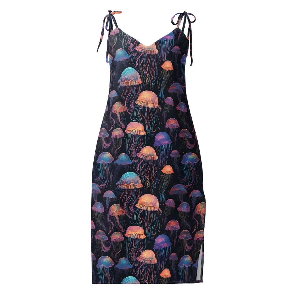 Luminous Medusa on Slip Dress — Front