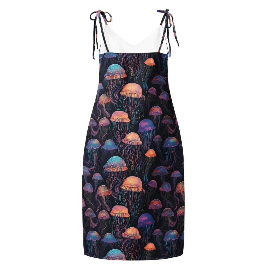Luminous Medusa on Slip Dress — Back