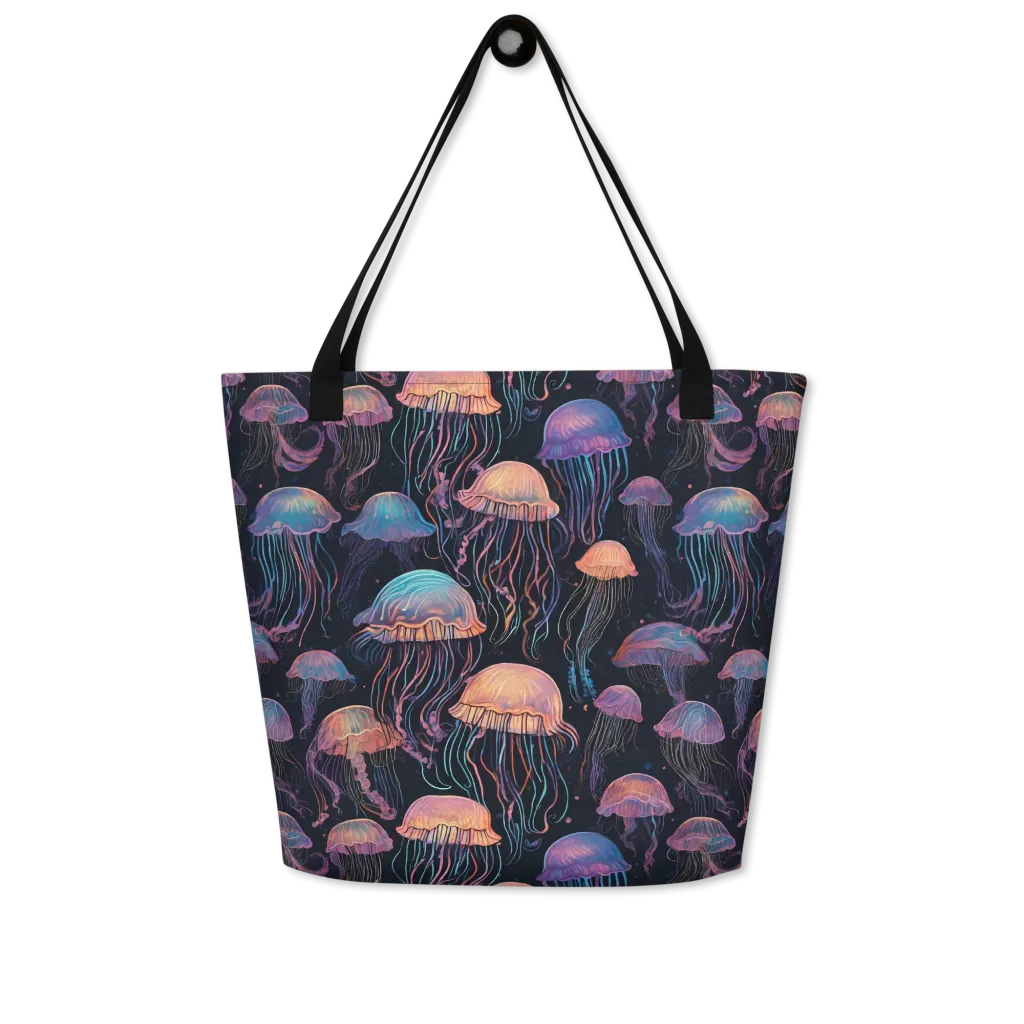 Luminous Medusa on Large Tote Bag W/ Pocket — Front