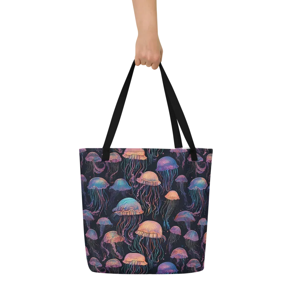 Luminous Medusa on Large Tote Bag W/ Pocket — Front
