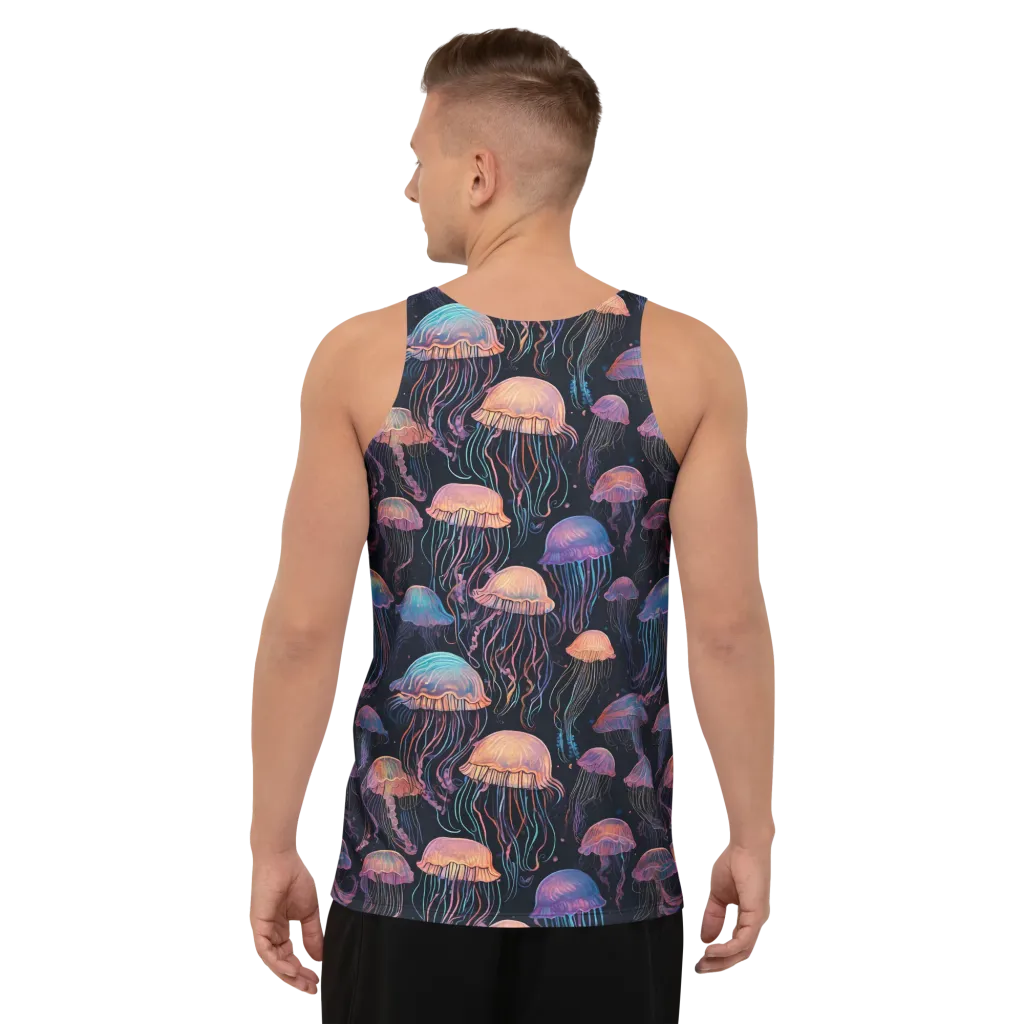 Luminous Medusa on Men's Tank Top — Back