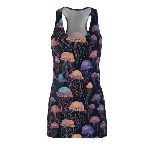 Luminous Medusa on a Racerback Dress