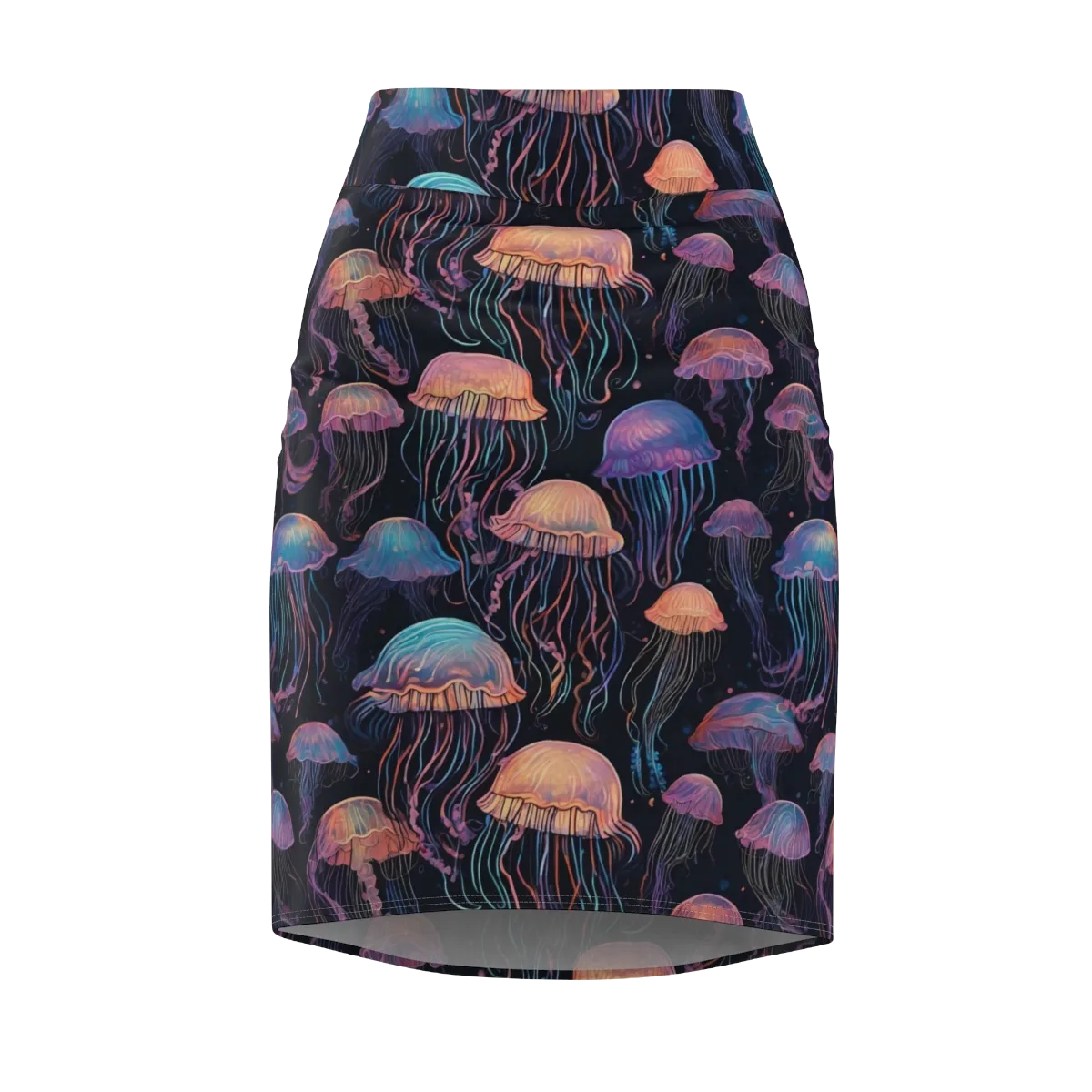 Luminous Medusa on Pencil Skirt — Front