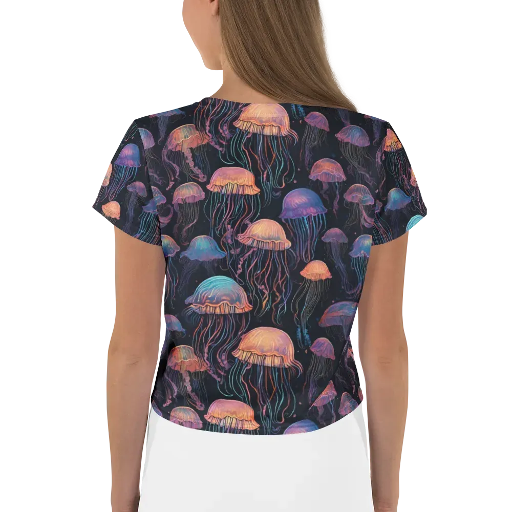 Luminous Medusa on Crop Tee — Back