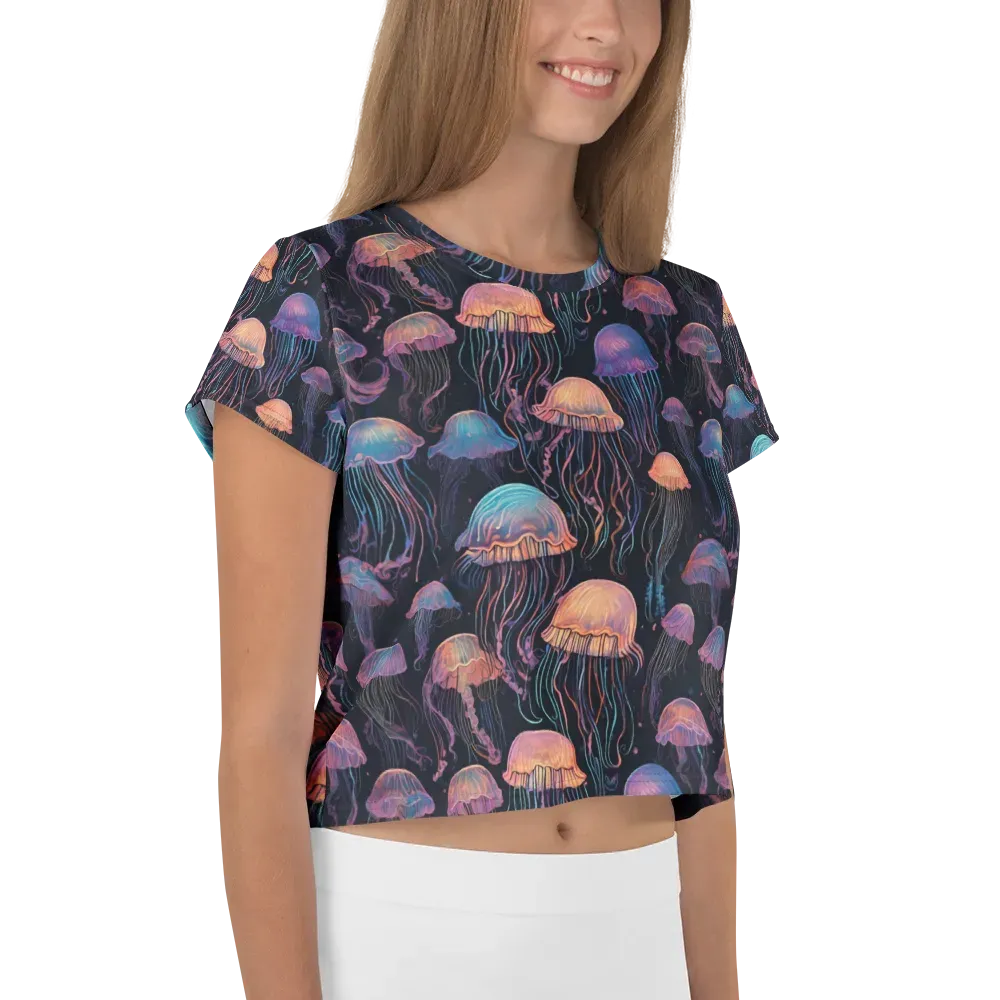 Luminous Medusa on Crop Tee — Right