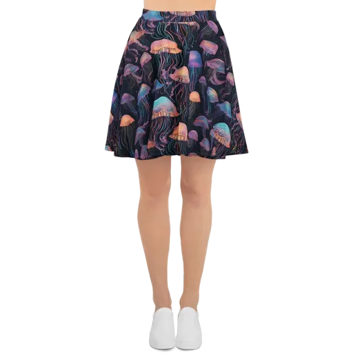 Luminous Medusa on a Skater Skirt