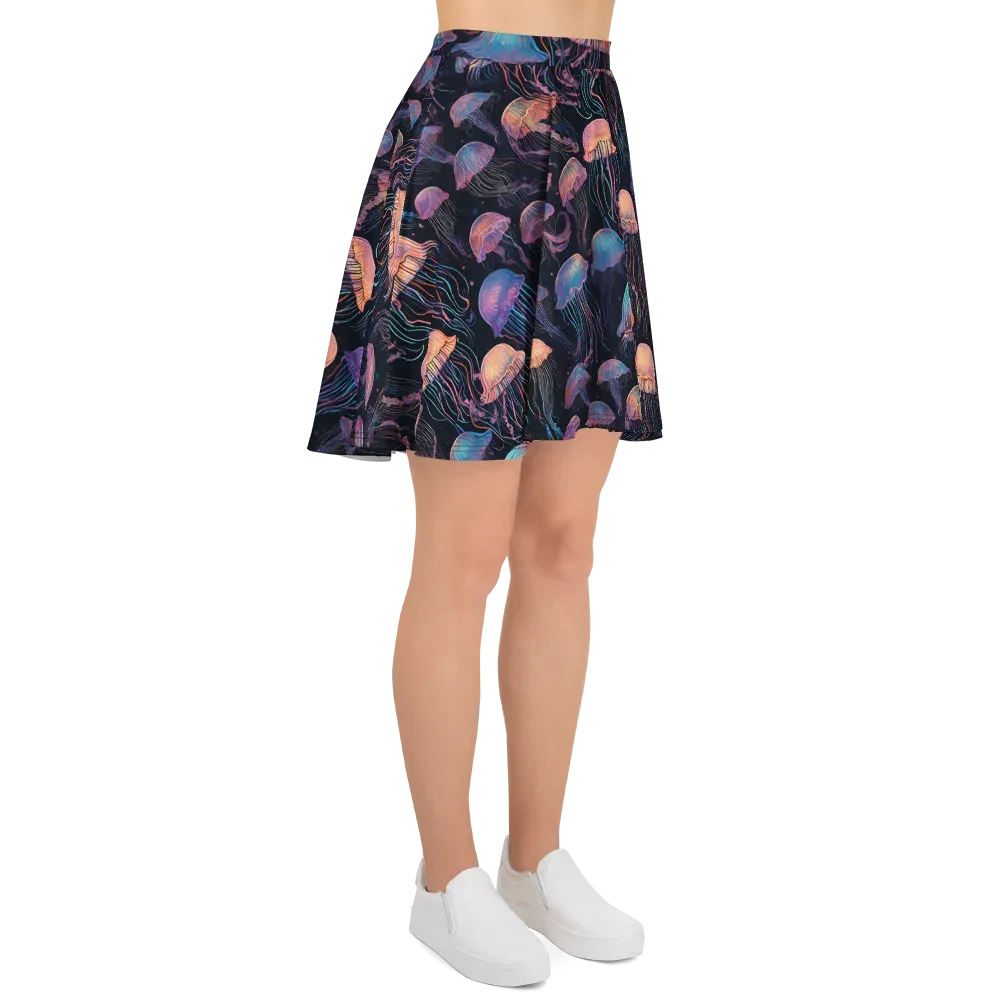 Luminous Medusa on Skater Skirt — Right