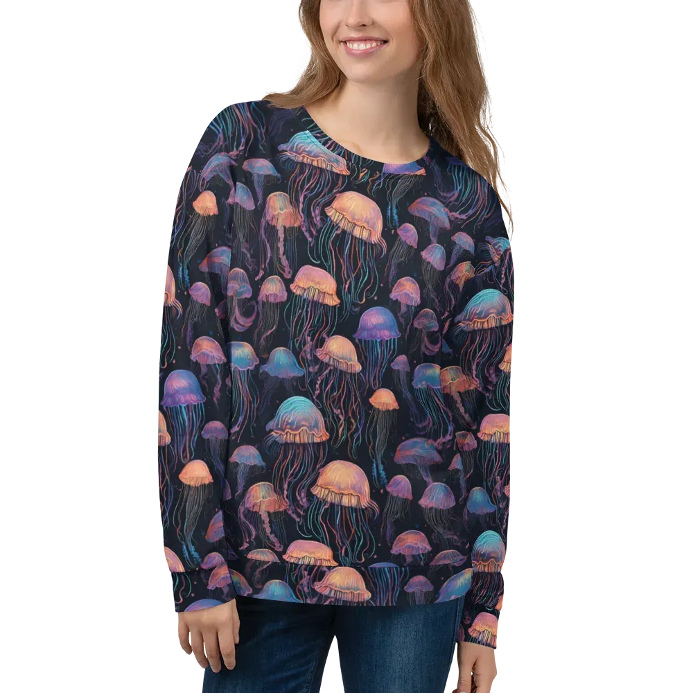 Luminous Medusa on Sweatshirt — Front