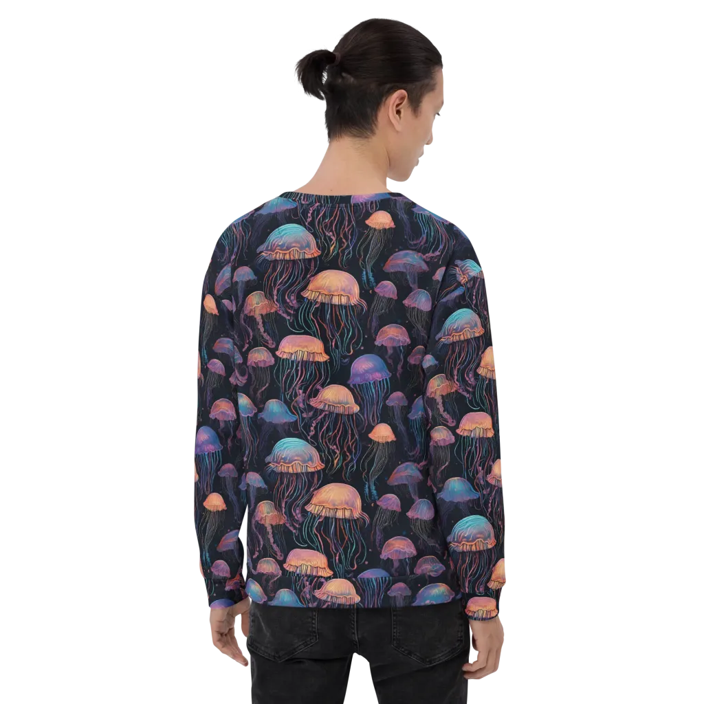 Luminous Medusa on Sweatshirt — Back