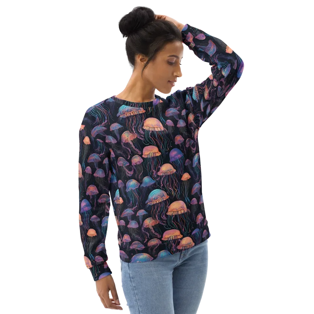 Luminous Medusa on Sweatshirt — Right Front