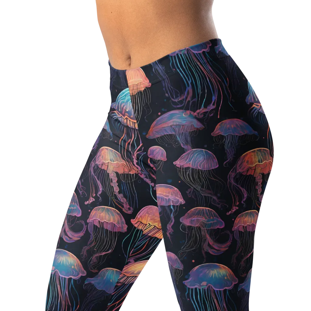 Luminous Medusa on Leggings — Left Front