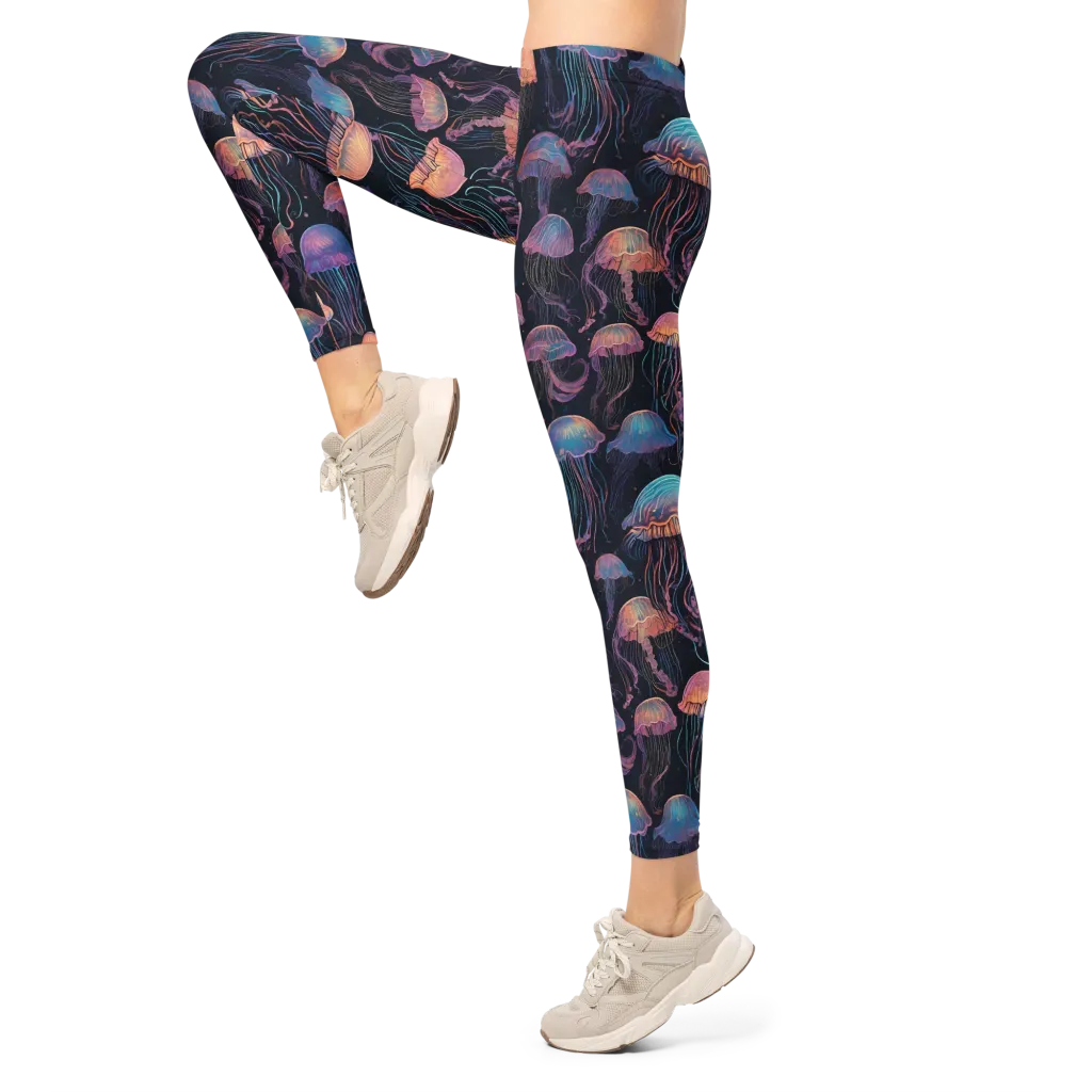 Luminous Medusa on Leggings — Left