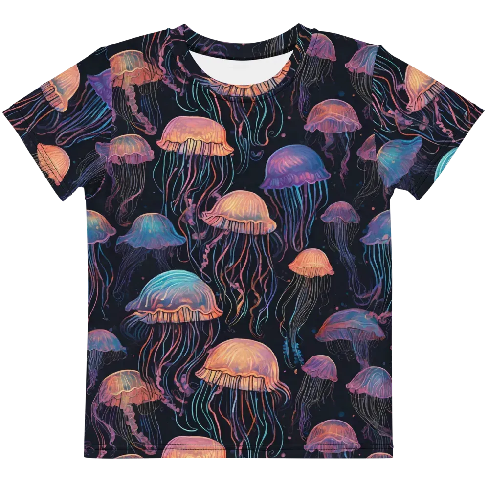 Luminous Medusa on Kids Crew Neck T-Shirt — Front