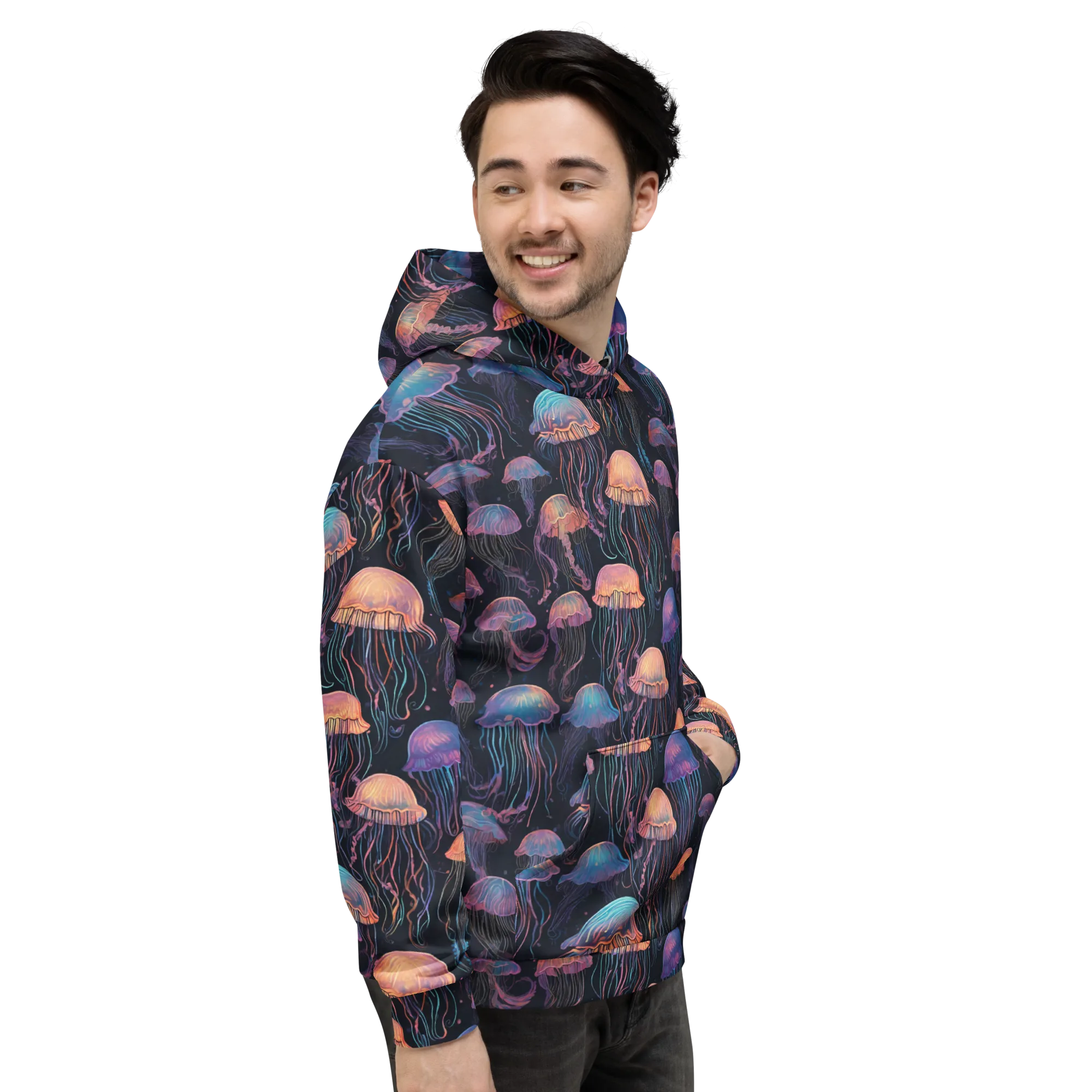 Luminous Medusa on Hoodie — Right