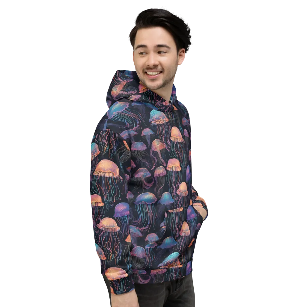 Luminous Medusa on Hoodie — Right