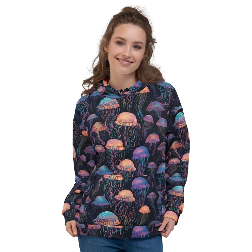 Luminous Medusa on Hoodie — Front