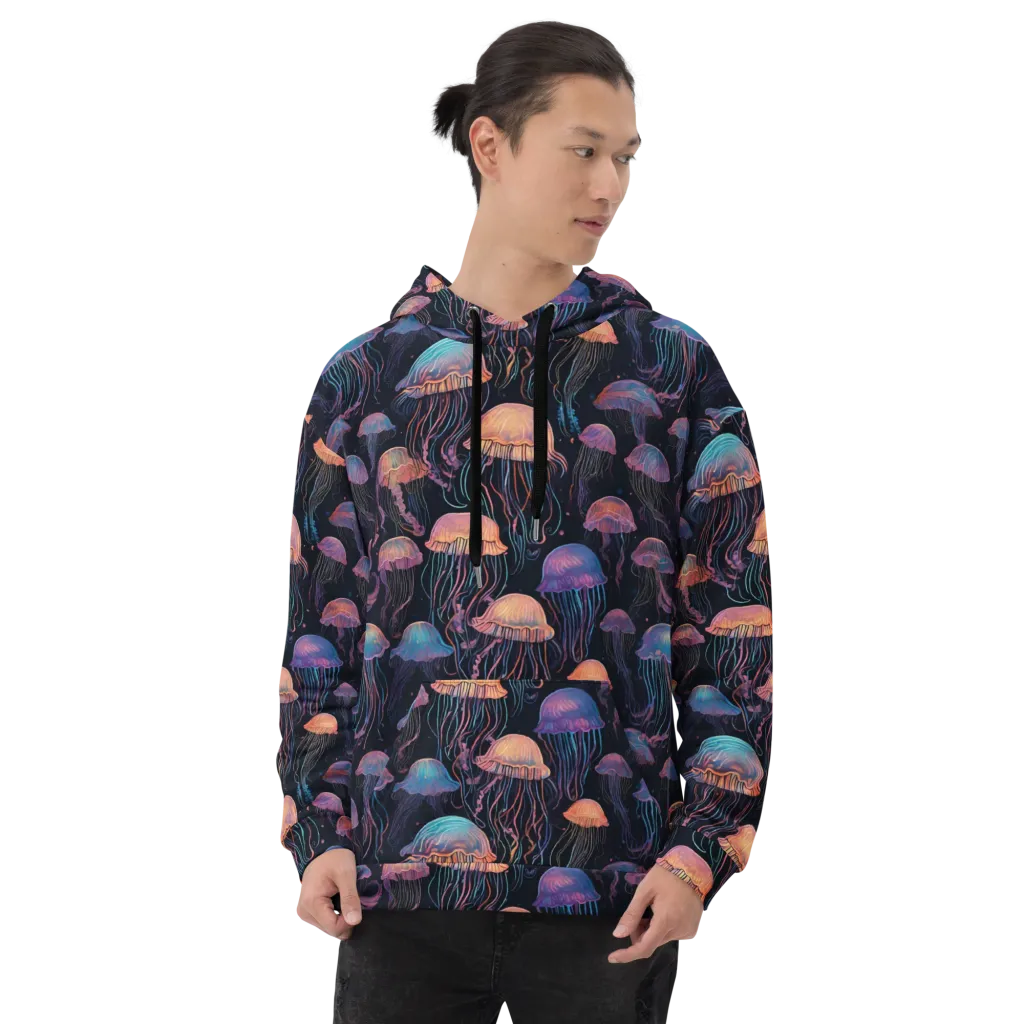 Luminous Medusa on Hoodie — Front