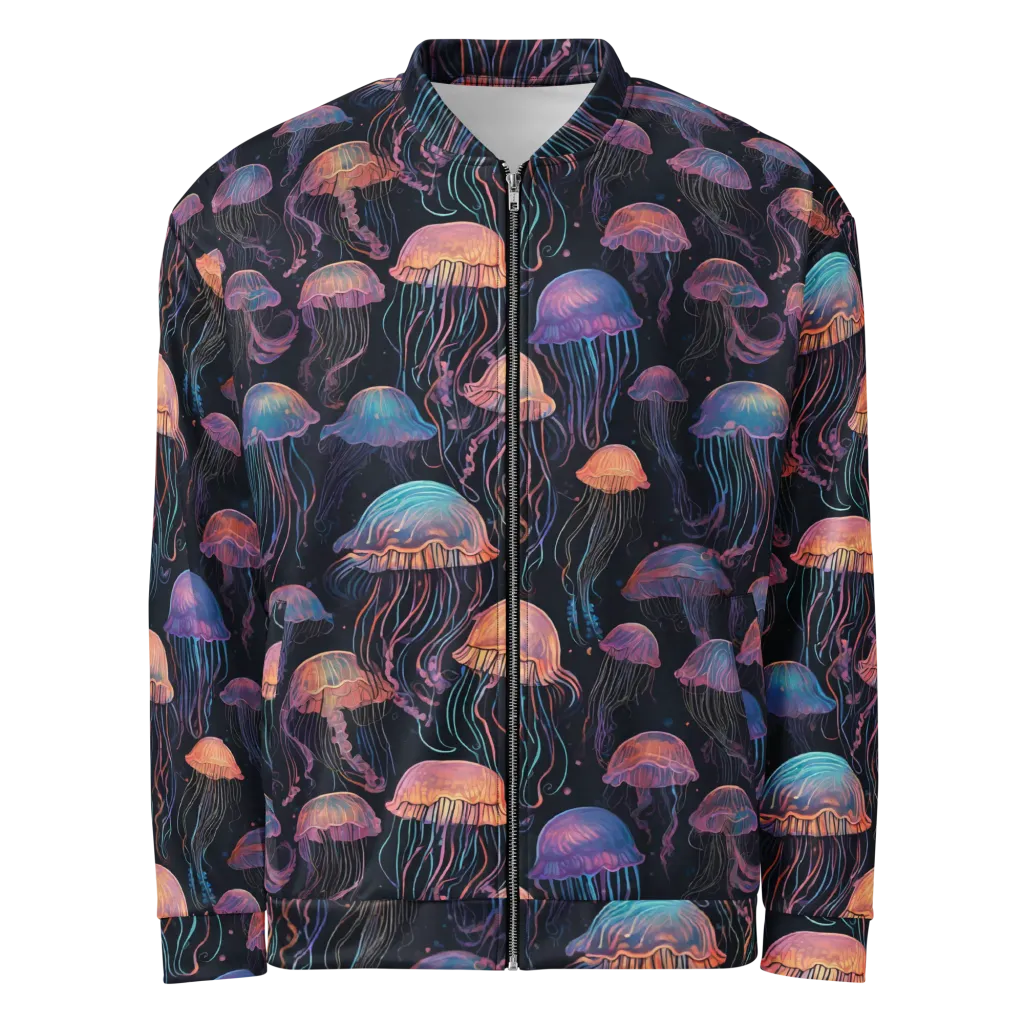 Luminous Medusa on Bomber Jacket — Front
