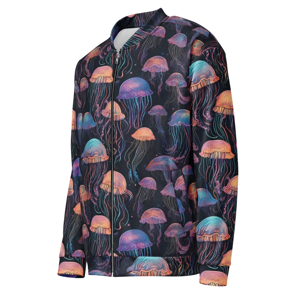 Luminous Medusa on Bomber Jacket — Left Front
