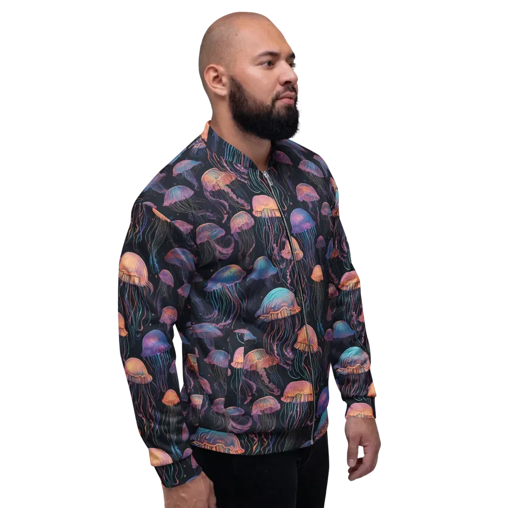 Luminous Medusa on Bomber Jacket — Right