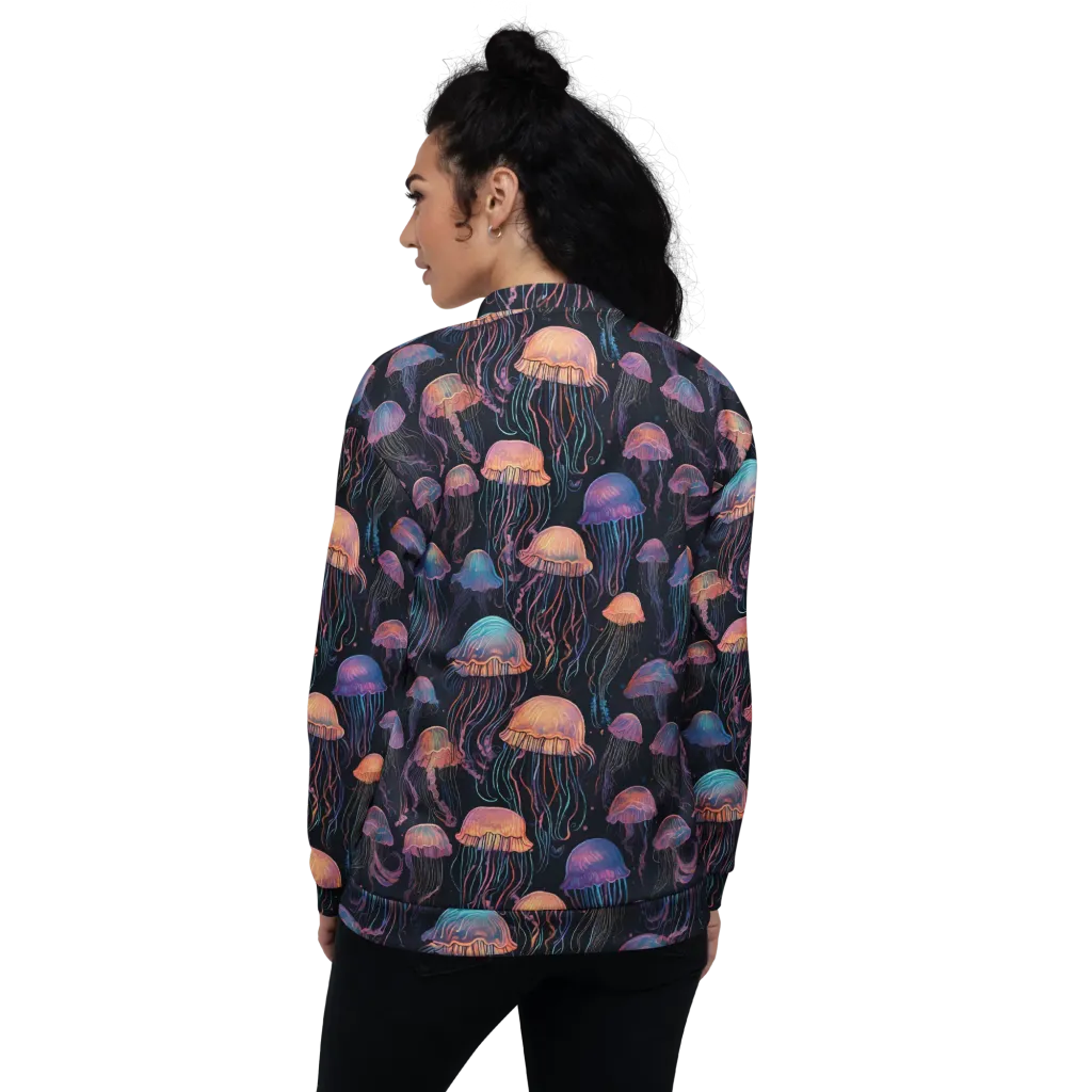 Luminous Medusa on Bomber Jacket — Back