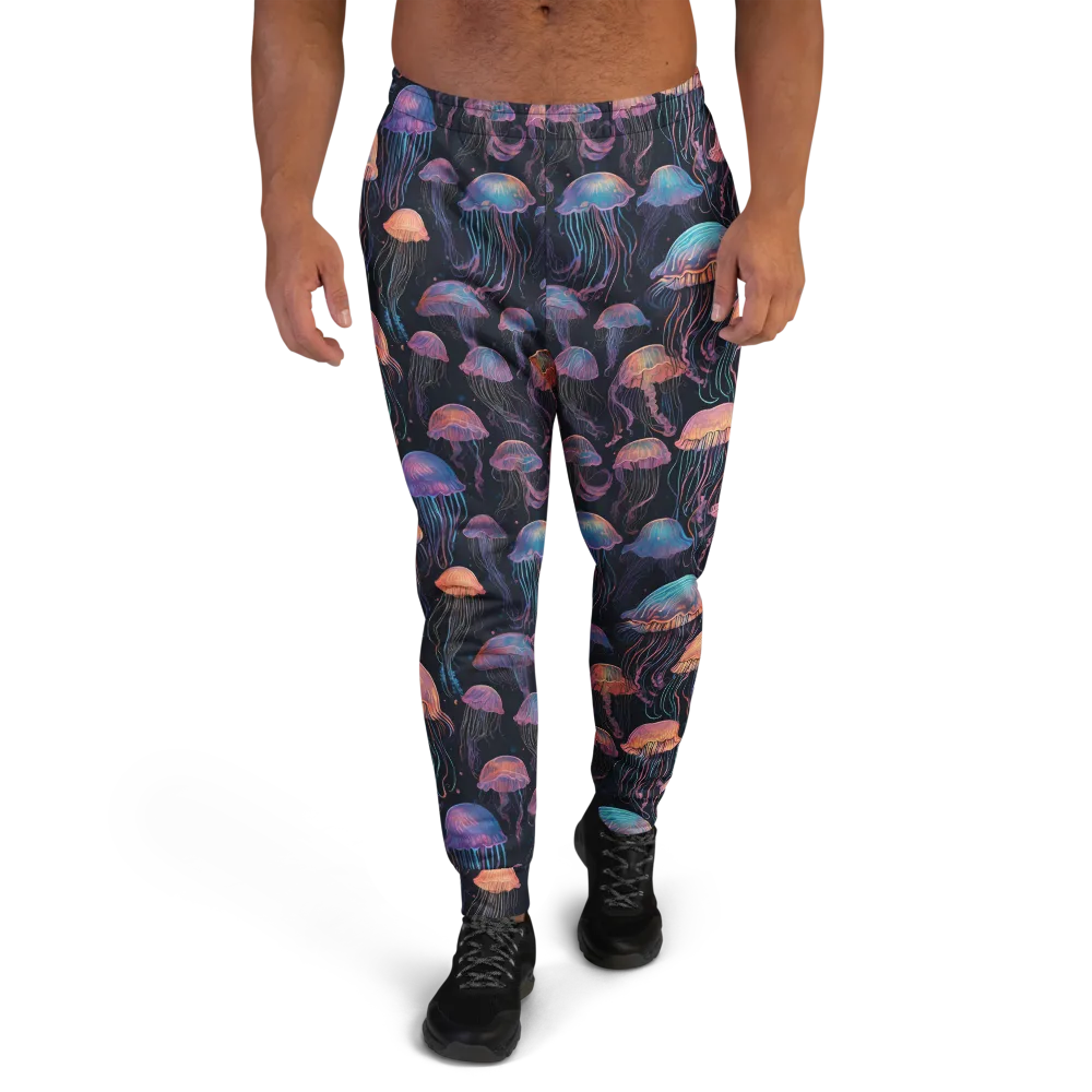 Luminous Medusa on Men's Joggers — Front