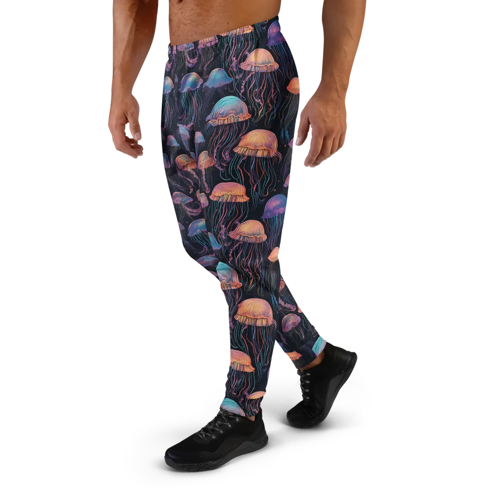 Luminous Medusa on Men's Joggers — Left