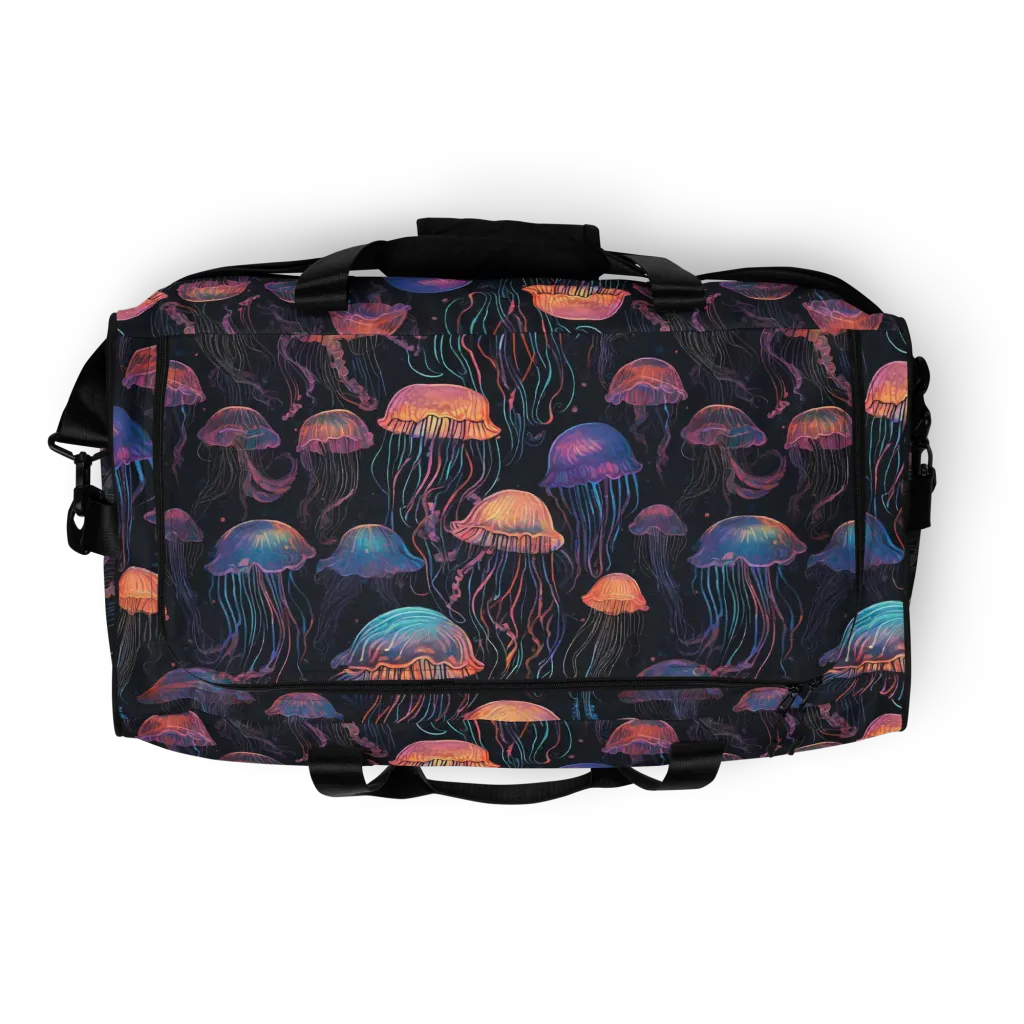 Luminous Medusa on Duffle Bag — Top