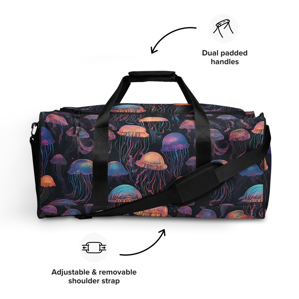 Luminous Medusa on Duffle Bag — Front