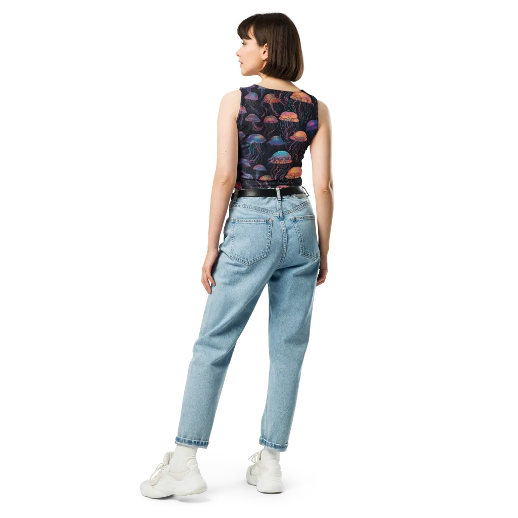 Luminous Medusa on Crop Top — Back