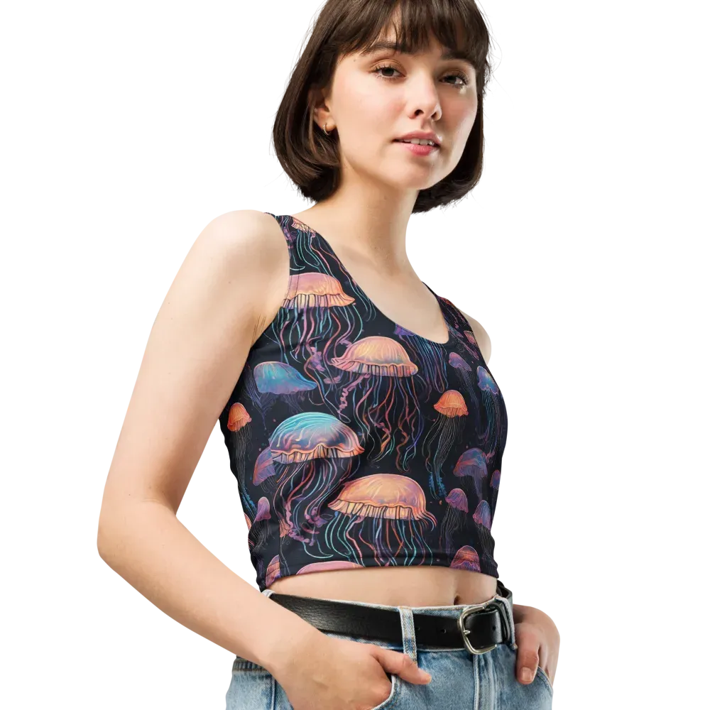 Luminous Medusa on Crop Top — Right Front