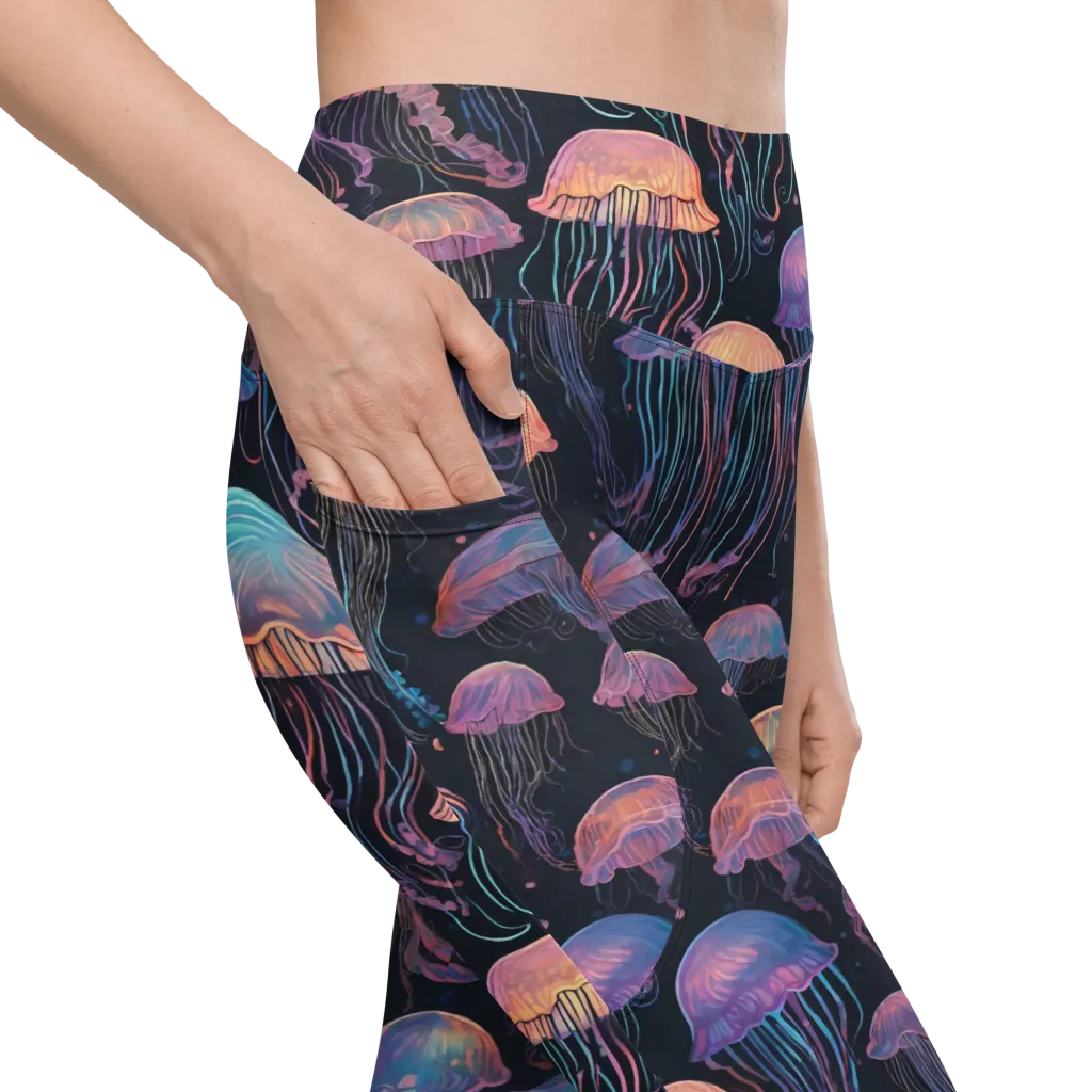 Luminous Medusa on Leggings with Pockets — Product details