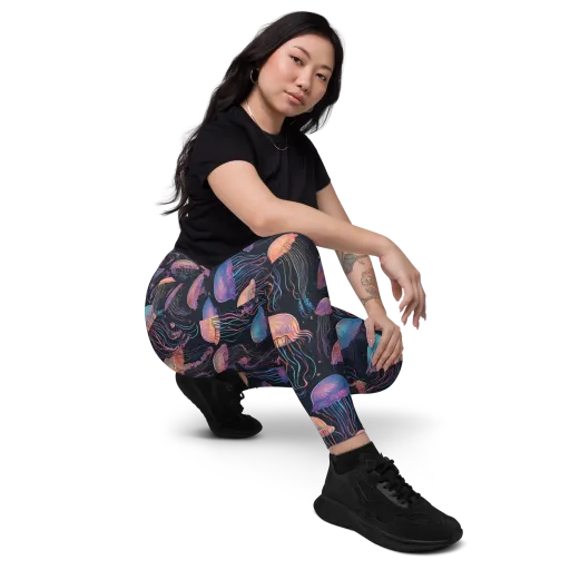 Luminous Medusa on a Leggings with Pockets