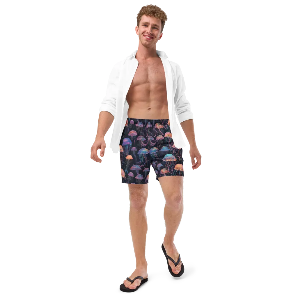 Luminous Medusa on Swim Trunks — Front